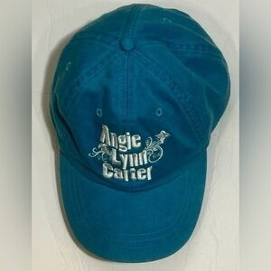 ADAMS BLUE AND WHITE HAT CAP LOGO ANGIE LYNN CARTER